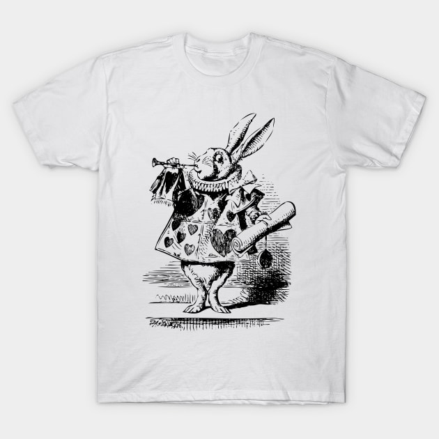 Alice in Wonderland | Herald of the Court of Hearts | White Rabbit | Vintage Alice | T-Shirt by Eclectic At Heart